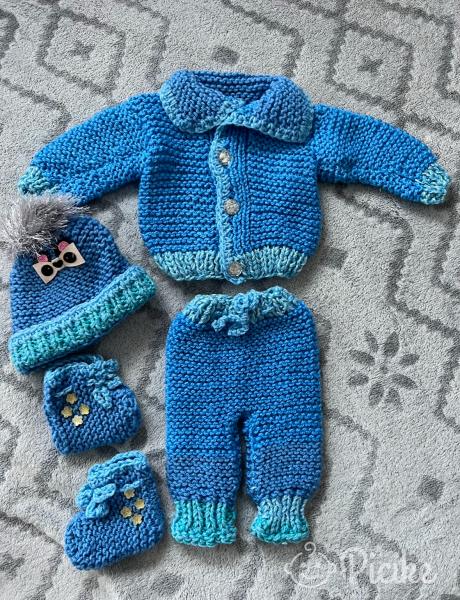 Kötött babaruha szett
