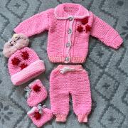 Kötött babaruha szett
