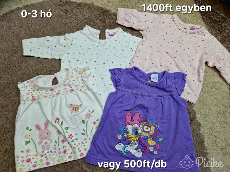 Vegyes kislány ruhák 0-3hó