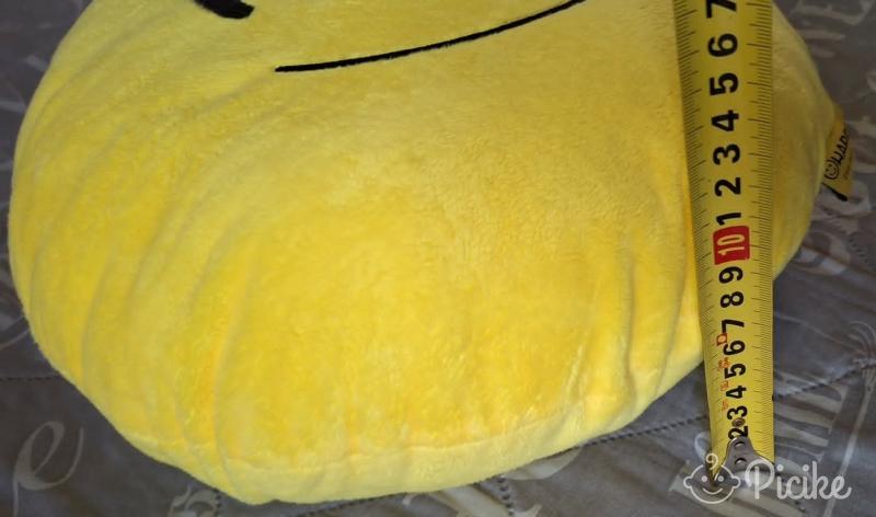 Happy Face emoji párna - sárga plüss