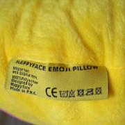 Happy Face emoji párna - sárga plüss