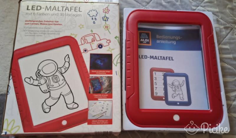 ALDI LED-MALTAFEL LCD rajztábla - 6 szín, 30 sablon