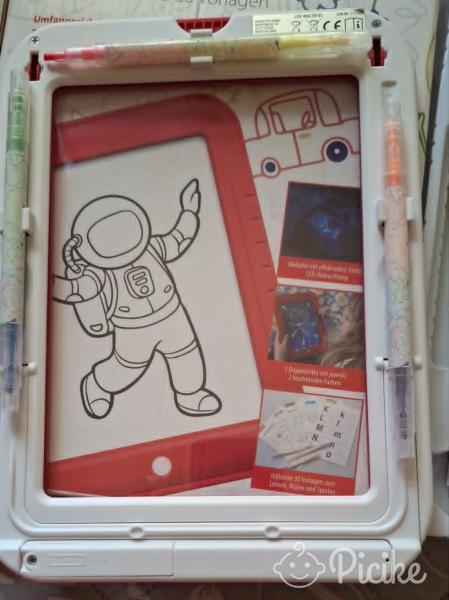 ALDI LED-MALTAFEL LCD rajztábla - 6 szín, 30 sablon