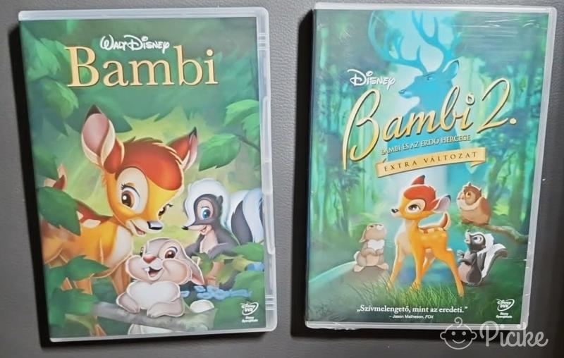 2 db Disney Bambi DVD - Bambi és Bambi 2. (magyar),egyik bontatlan