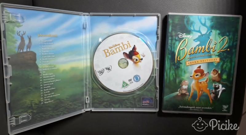 2 db Disney Bambi DVD - Bambi és Bambi 2. (magyar),egyik bontatlan