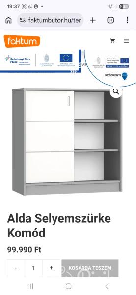 Faktum Alda selyemszürke pelenkázó komód